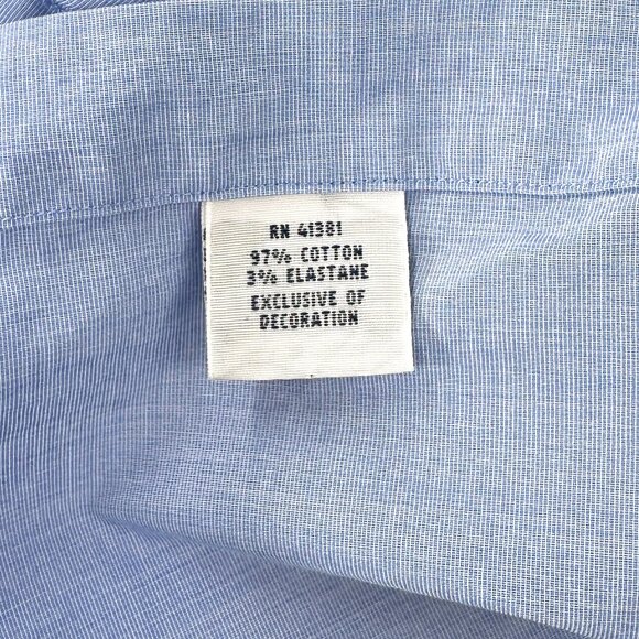 Polo Ralph Lauren Slim Fit Stretch Poplin Light Blue Button Up Shirt sz 15.5 - Picture 5 of 6